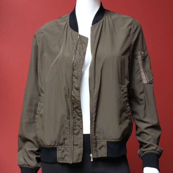 Zara Basic Light Bomber Jacket - Picture 1 of 8